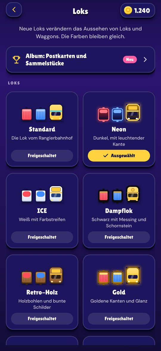 Loks und Aufkleber sammeln